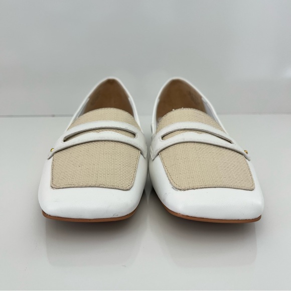 Franco Sarto White and Tan Flats with Bow Detail - Picture 6 of 12